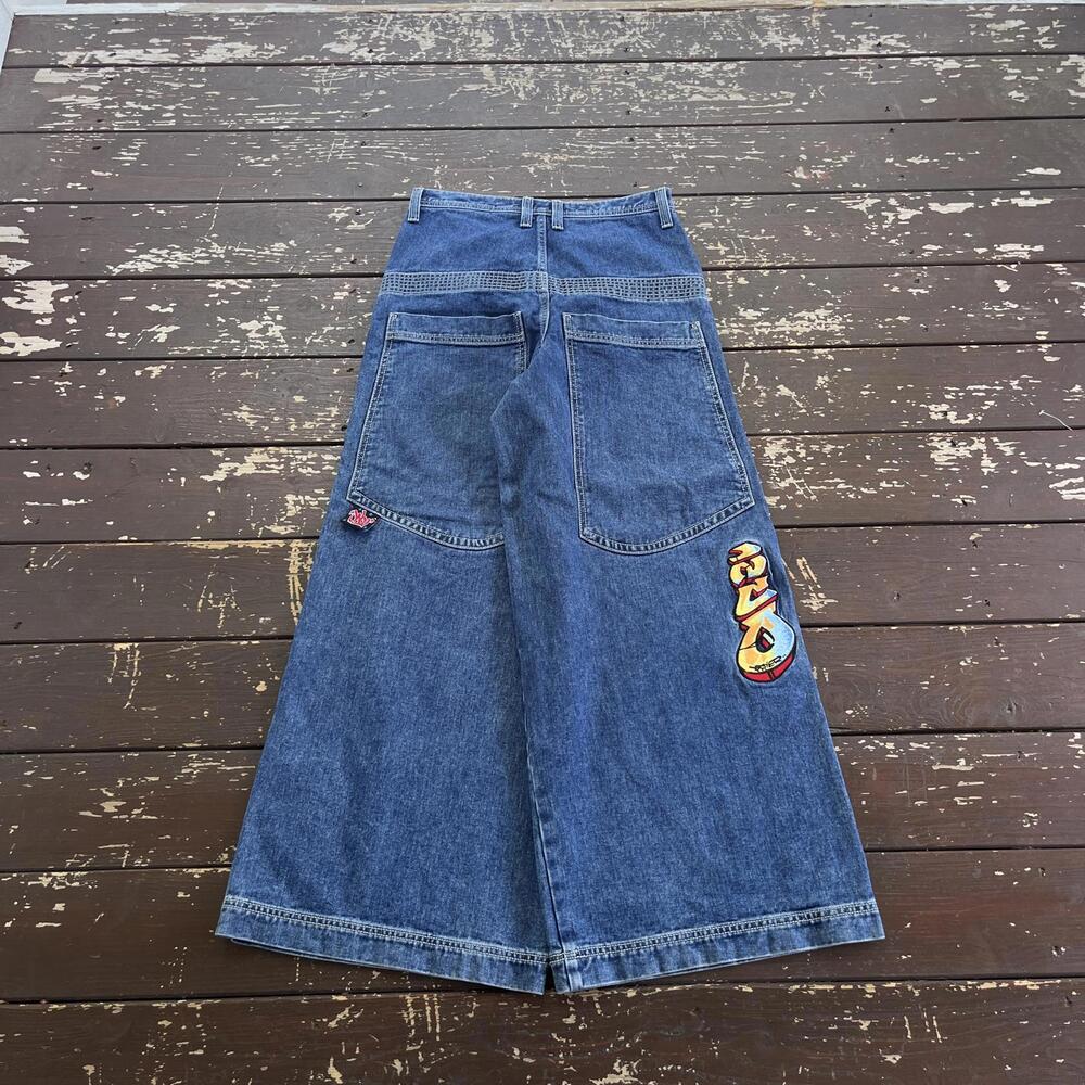 (30x32) JNCO Jeans Battle Pryers Wide Leg Baggy Embroidered
